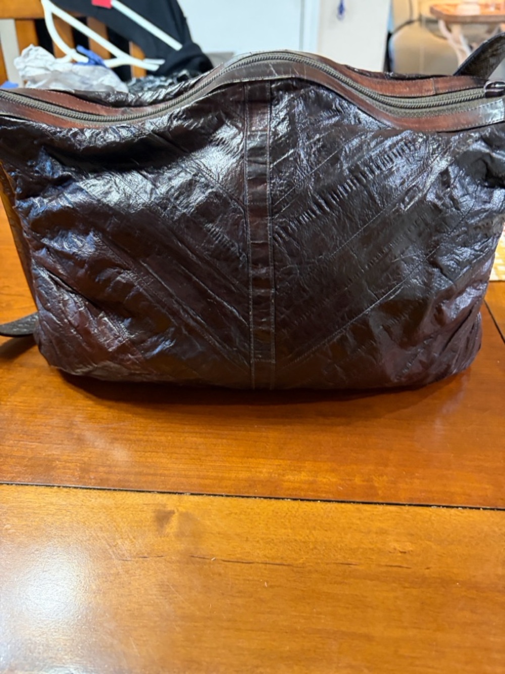 Dark Brown Leather Messenger Bag - Sleek Everyday Carry